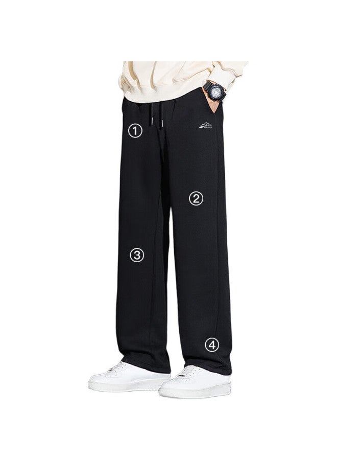 Warrior Casual Pants For Men, Spring And Autumn Straight-Leg Wide-Leg Trousers, Men'S Sports Sweatpants, Versatile Long Pants, Black Xl - Image 2