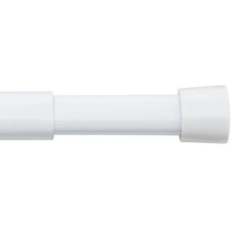 Graber Spring Window Fashions Oval Spring Tension Curtain Rod 48 to 84Inch Adjustable Width White