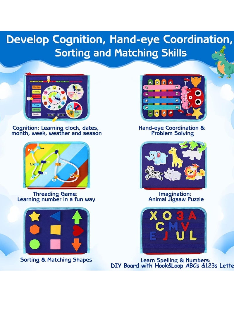 general Toddler Busy Board Montessori Toys for 1 2 3 4 Year Old, Sensory Board Educational Activities for Learning Fine Motor Skills, Gifts for Girls Boys, Travel Toys for Airplane Car - Image 3