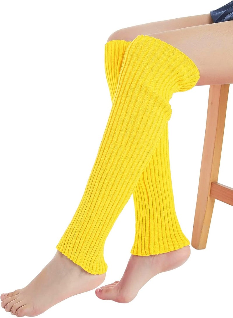 Sarfel Leg Warmers for Women 80s Ribbed Knit Leg Warmer Custume Womens Leg Warmers Sports Party Accessories - Image 3