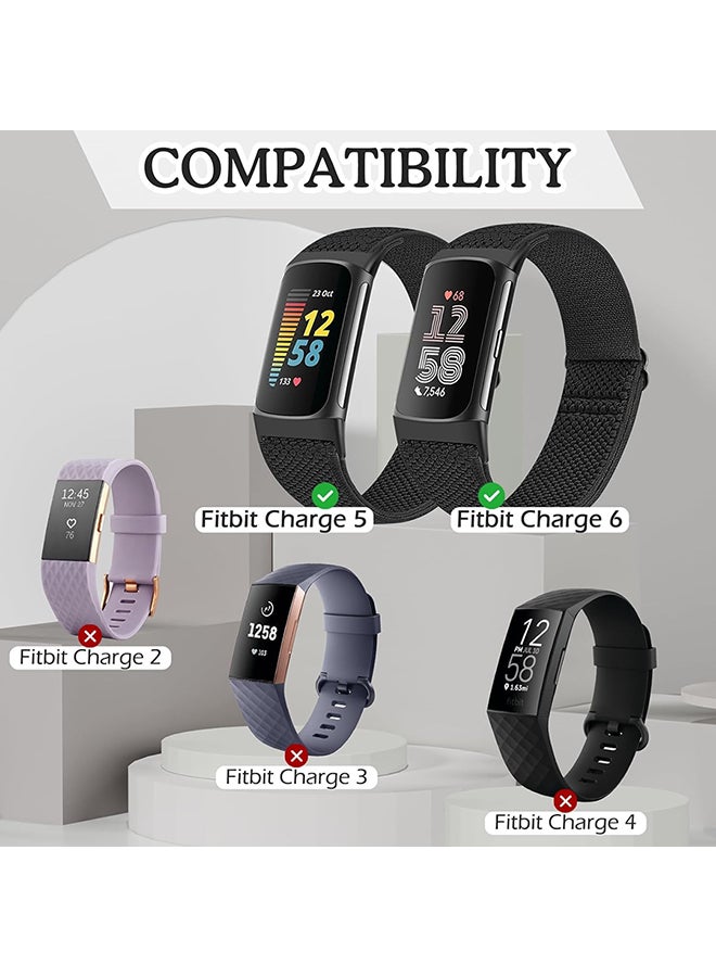 O Ozone Metal Bands for Fitbit Charge 6 / Charge 5 Smart Watch, Adjustable Stainless Steel Wristband Strap for Men Women-Silver - Image 2