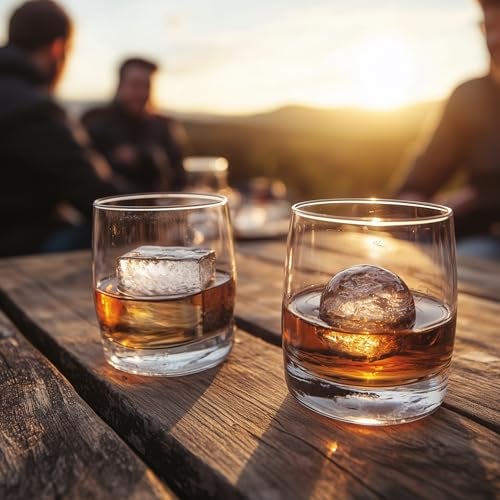 glacio Silicone Ice Cube Trays – Large Silicone Molds for 2-Inch Ice Cubes and Spheres Whiskey Ice Cube Trays with Lids for Cocktails & Bourbon – Set of 2 - Image 2