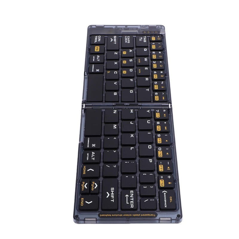 Keyboard for IOS Phone Laptop Tablet Transparent Rechargeable Portable Wireless Bluetooth Foldable Keyboard - Image 3