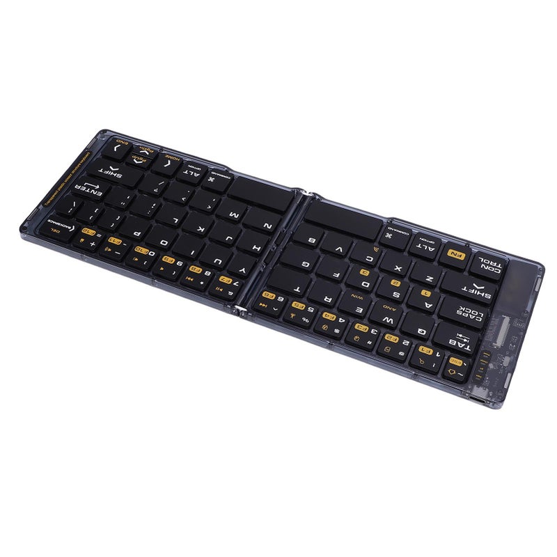 Keyboard for IOS Phone Laptop Tablet Transparent Rechargeable Portable Wireless Bluetooth Foldable Keyboard - Image 5