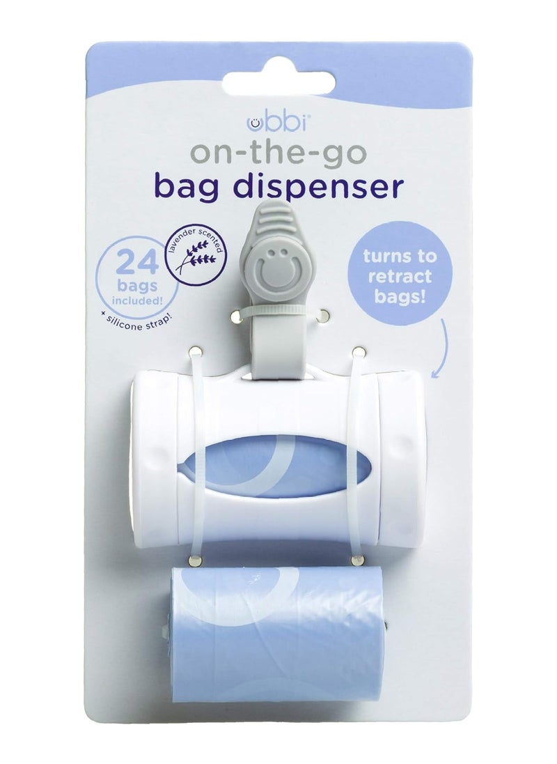 ubbi Retractable On The Go Bag Dispenser For Baby Travel Diaper Bag Accessory  - Image 4