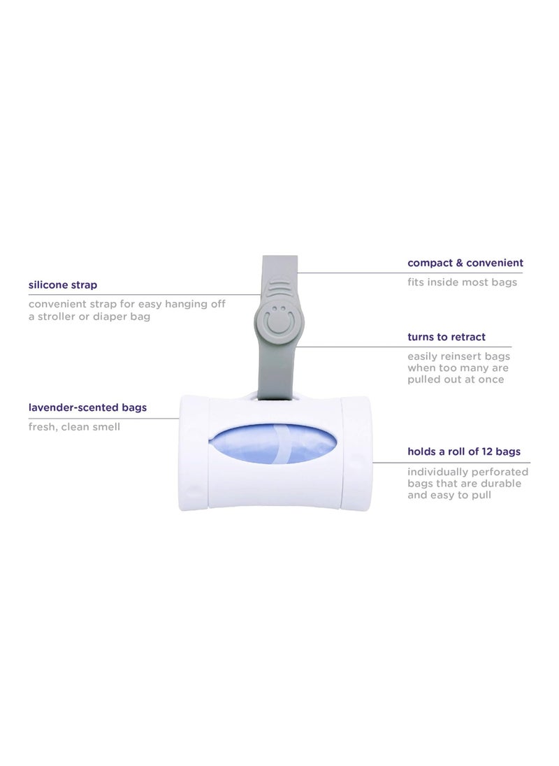ubbi Retractable On The Go Bag Dispenser For Baby Travel Diaper Bag Accessory  - Image 3