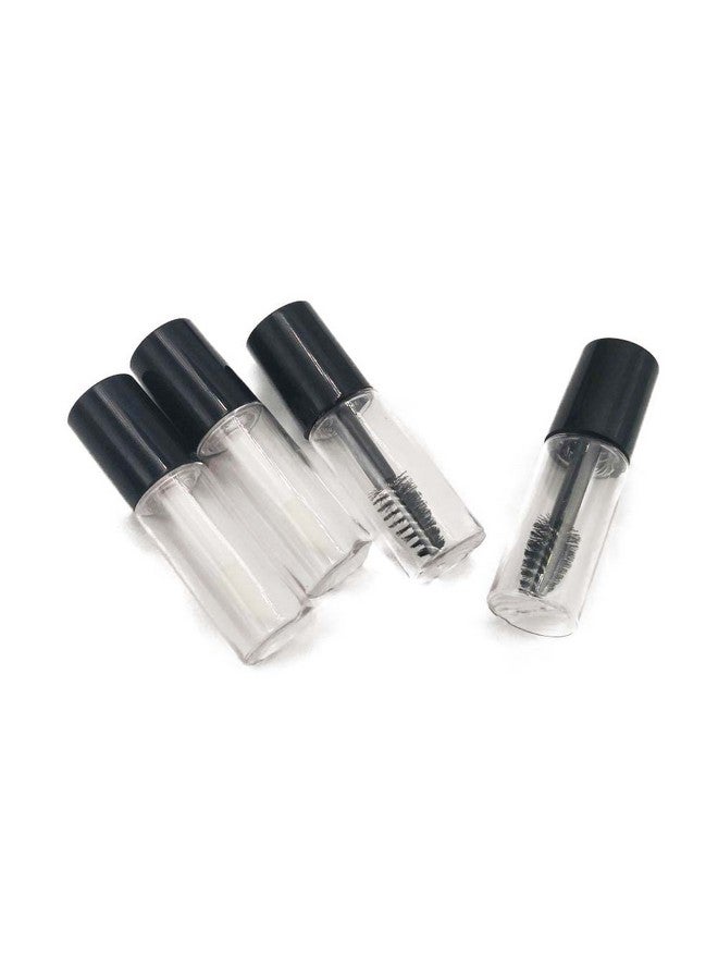 COSIDEA 10 Pcs Empty Round Plastic Black 3Ml Lip Gloss Tubes Mini Sample Size Lipgloss Tube0.1Oz Lip Oil Container Packing Bottle - Image 4