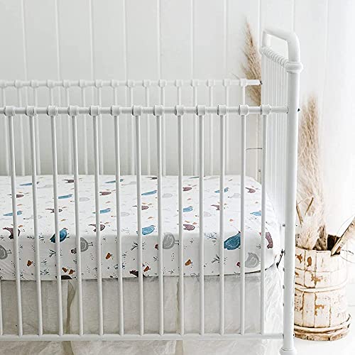 Sorrel + Fern Crib Sheets Neutral - Fitted Baby Crib Sheets Bed for Girl Boy - 2 Pack Standard & Toddler Mattress (Farm Animals) - Buttery Soft Organic Cotton Blend - Image 4