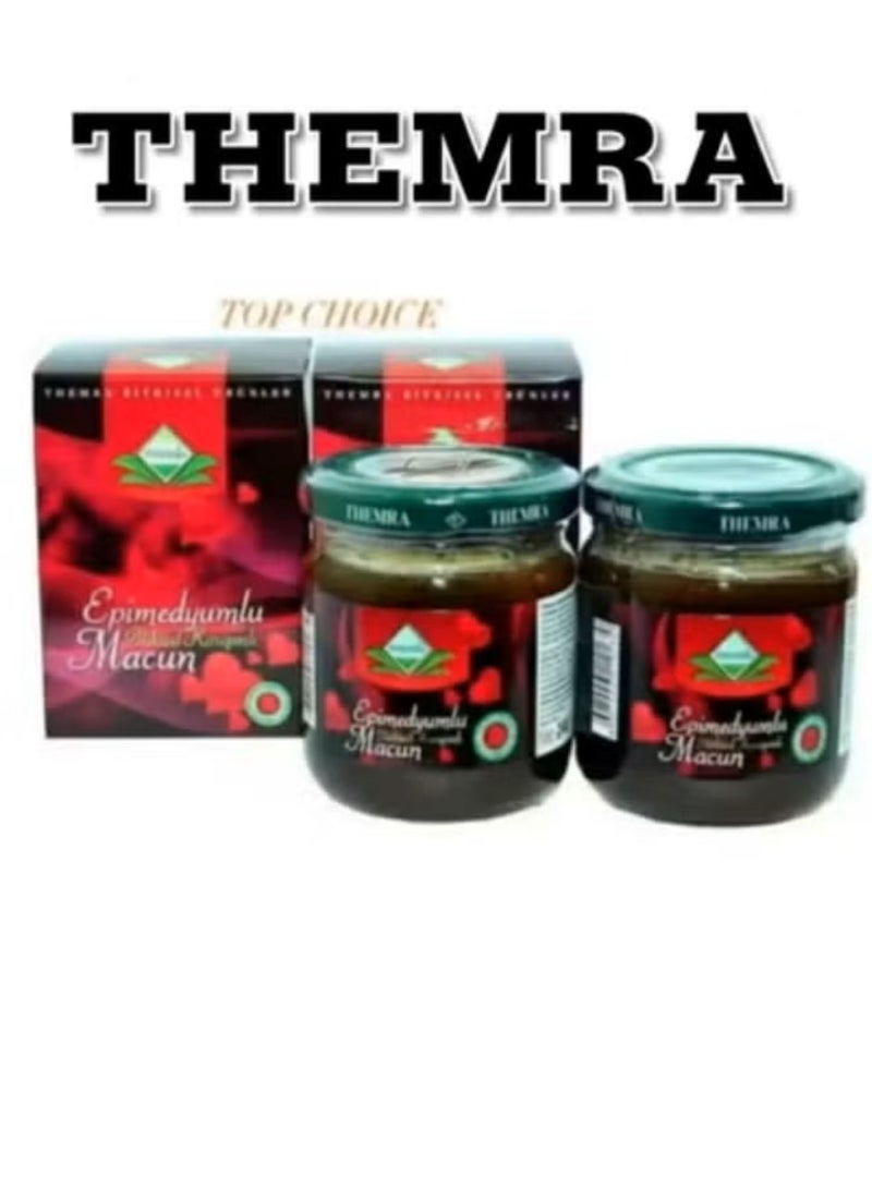 THEMRA Genuine Turkish honey, Turkish Epimedium honey, 240 grams, 2 pieces
