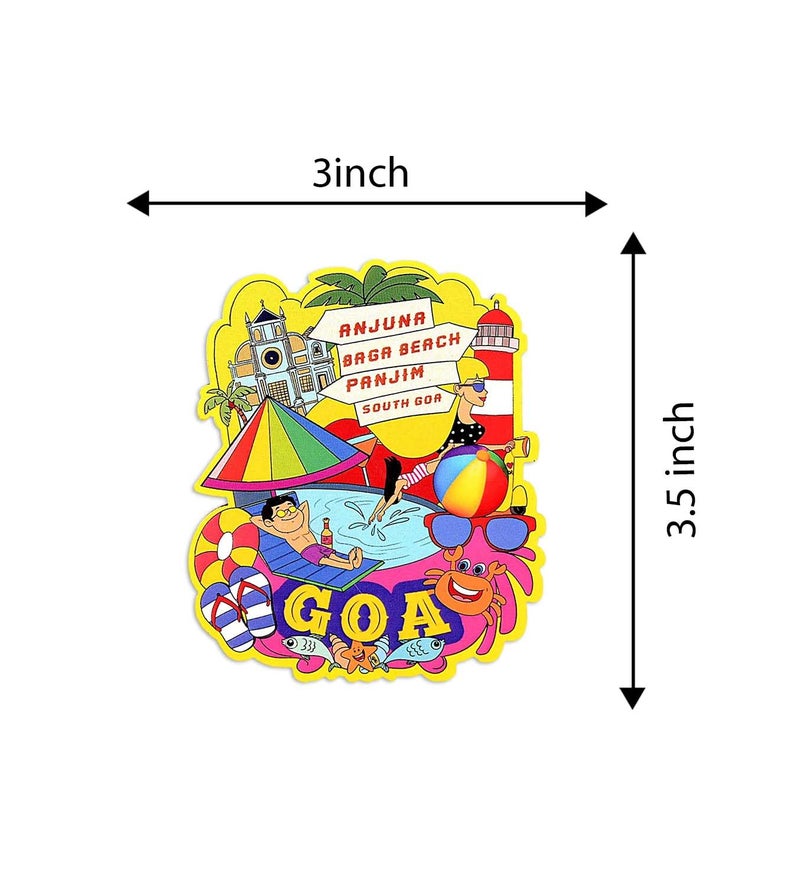Gift Me Bazar Wooden Goa Fridge Magnet for Home Decoration Souvenir Fridge Magnets Refrigerator Door Decor Gifts