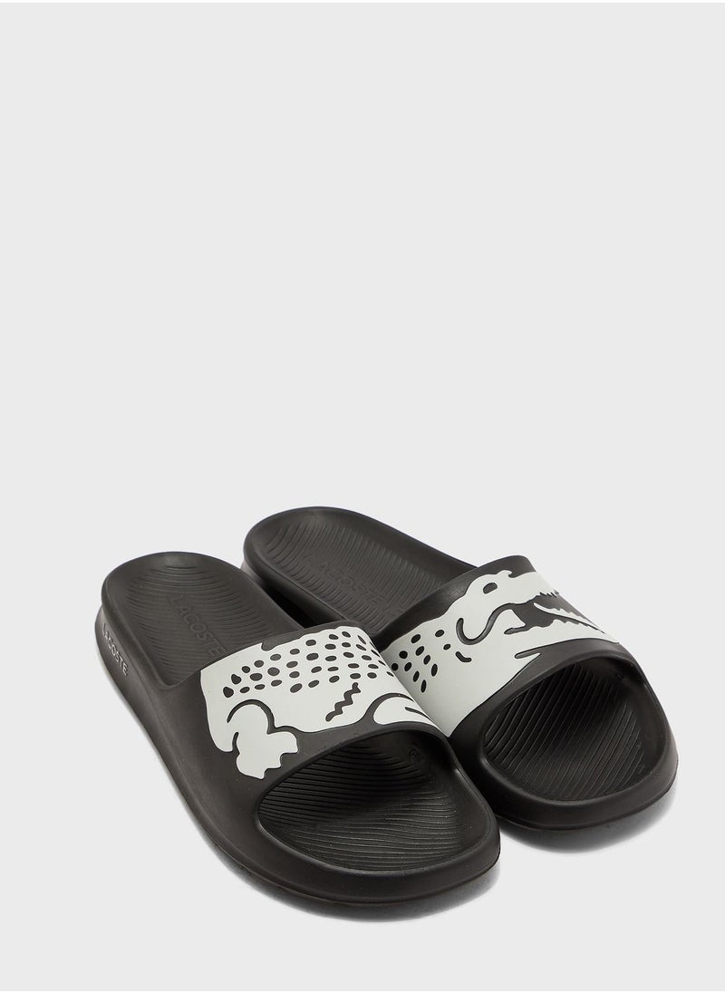 LACOSTE - Croco Printed Slides - Image 1