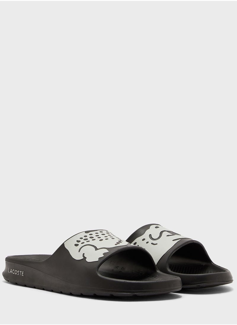 LACOSTE - Croco Printed Slides - Image 1