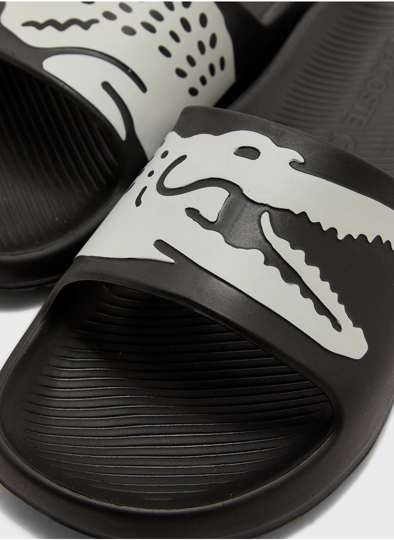 LACOSTE - Croco Printed Slides - Image 1