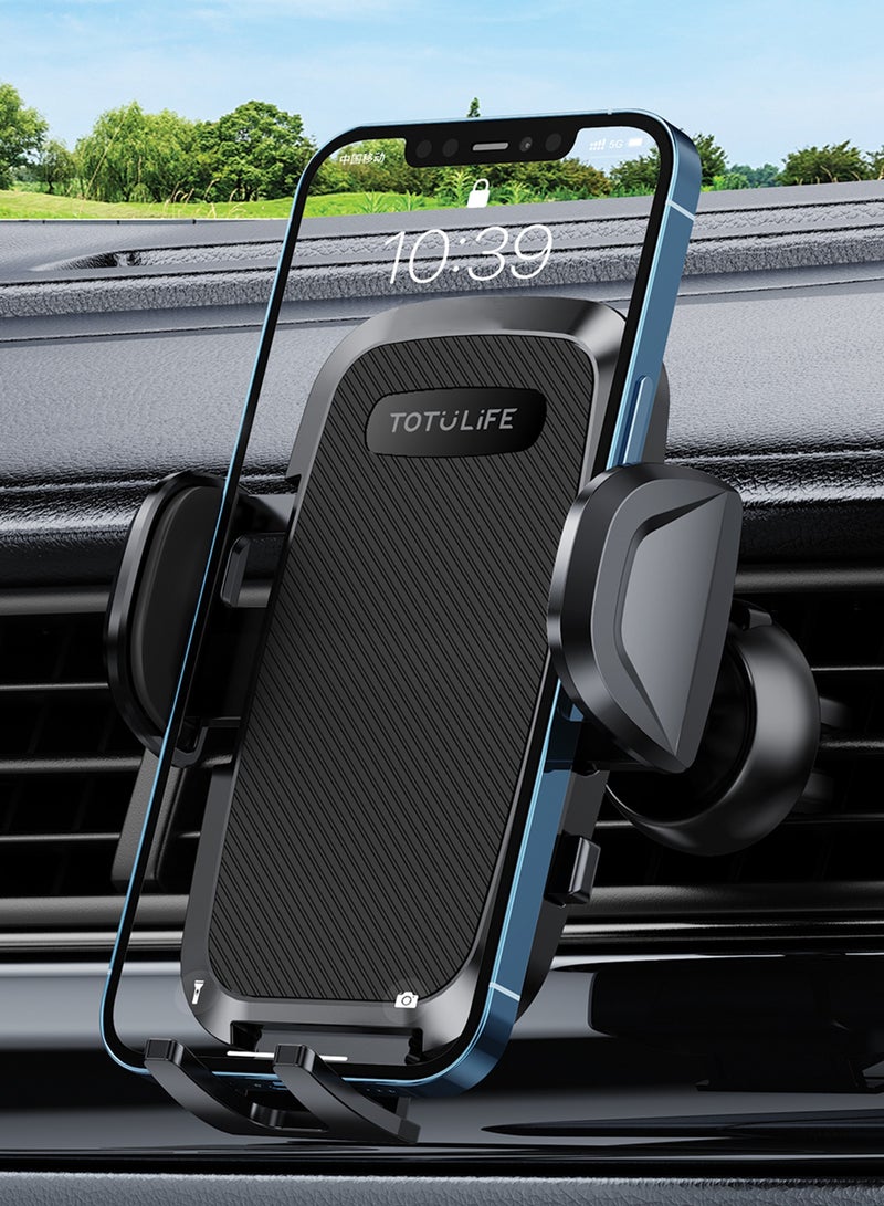 Totulife TOTU LIFE SUCTION Series II 360° Clip Car Phone Holder – Air Vent Mount – Black - Image 1