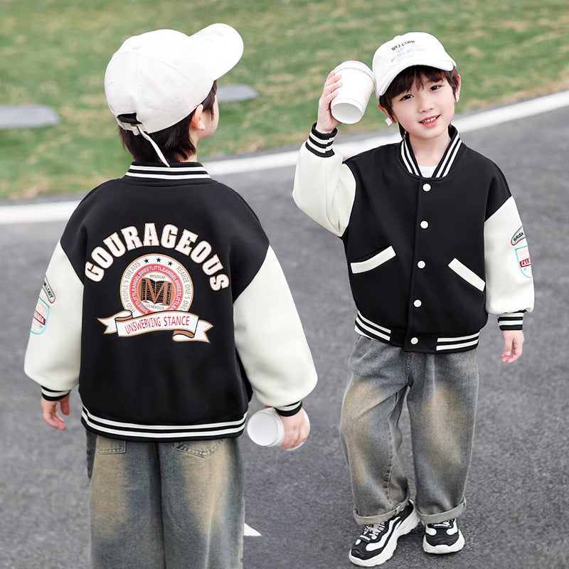 Boys Baseball Suit Baby Spring Jacket Spring Children'S Jacket Little Boy Spring Thin - Image 1