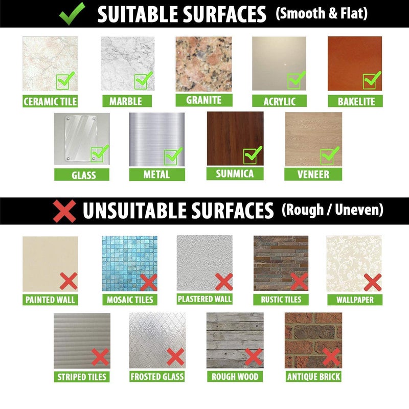 HOKIPO Plastic Magic Sticker Series Self Adhesive Bathroom Shelves White Pack of 2 - Image 5