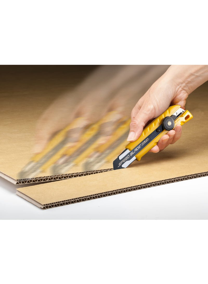 OLFA 18mm Heavy-Duty Utility Knife (L-1) - Multi-Purpose Custom Cutting Depth Utility Knife w/Ergonomic Grip Handle & Snap-Off Blade, Replacement Blades: Any OLFA 18mm Blade - Image 5