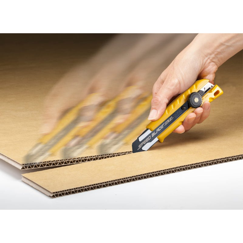 OLFA 18mm Heavy-Duty Utility Knife (L-1) - Multi-Purpose Custom Cutting Depth Utility Knife w/Ergonomic Grip Handle & Snap-Off Blade, Replacement Blades: Any OLFA 18mm Blade - Image 3