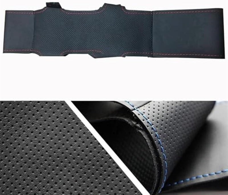 QASULER Hand-Stitched Steering Wheel Cover for Dodge - Image 2