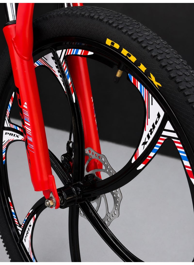 Prix 26-Inch Folding Mountain Bike – 21 Speeds – Front & Rear Suspension – Disc Brakes – Sport Alloy Wheels - Image 3