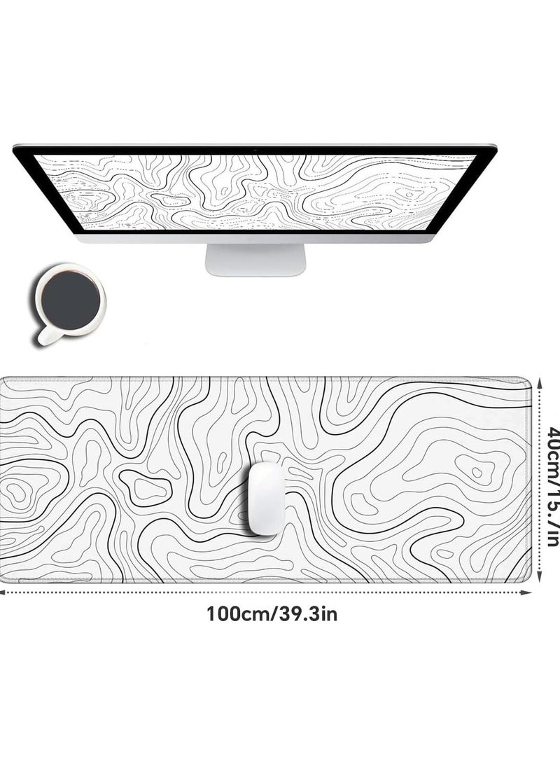 erorex Large Desk Mat,100x40cm Extended Desk Mousepad with Stitched Edges, Non-Slip Base, Water Resist Keyboard Pad for Gamer, Office & Home - Image 5