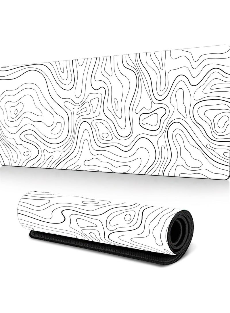 erorex Large Desk Mat,100x40cm Extended Desk Mousepad with Stitched Edges, Non-Slip Base, Water Resist Keyboard Pad for Gamer, Office & Home - Image 1