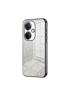 HuHa Case Cover For OPPO K11 Gradient Glitter Powder Electroplated Phone Case Black 
