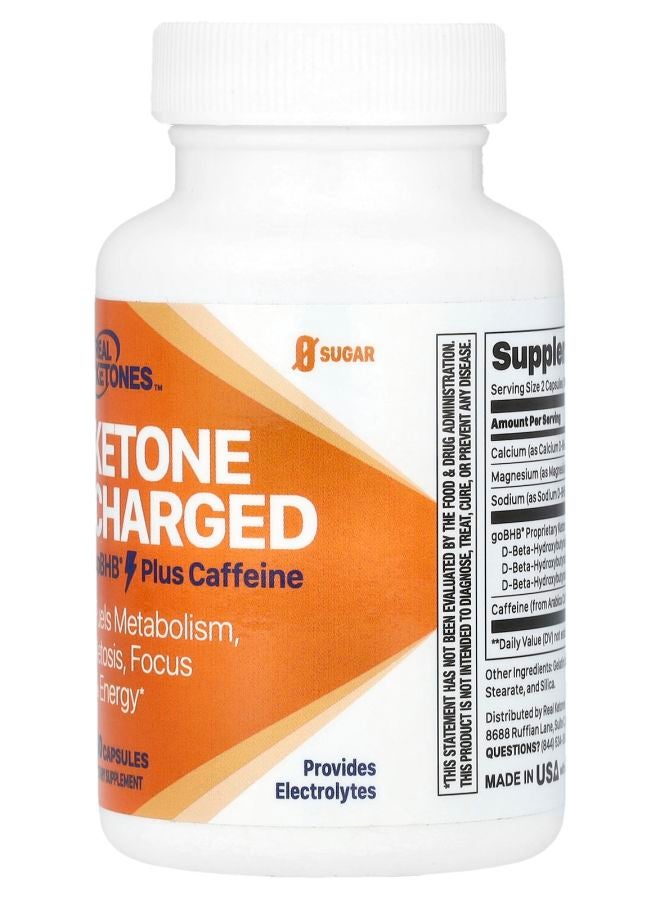 Real Ketones Ketone Charged goBHB Plus Caffeine 60 Capsules - Image 2