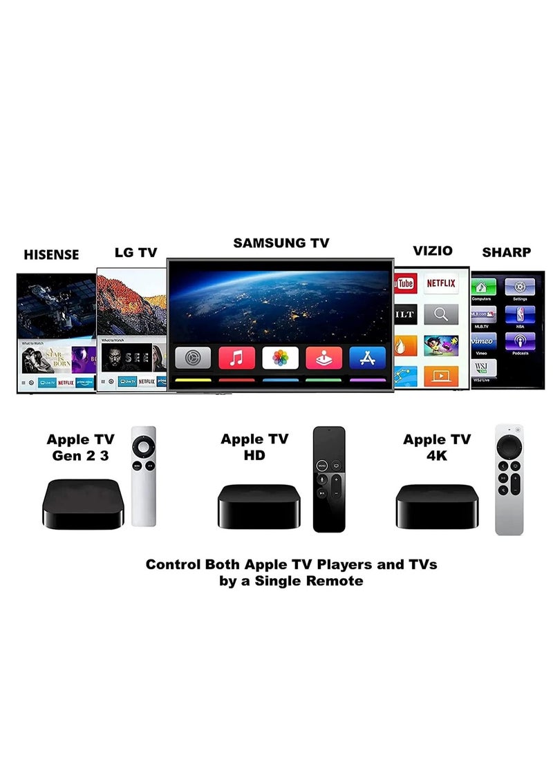Najwa - Universal Replacement Remote for Apple TV 4K/ Gen 1 2 3 4/ HD A2843 A2737 A2169 A1842 A1625 A1427 A1469 A1378 A1218, No Voice Command Included - Image 1