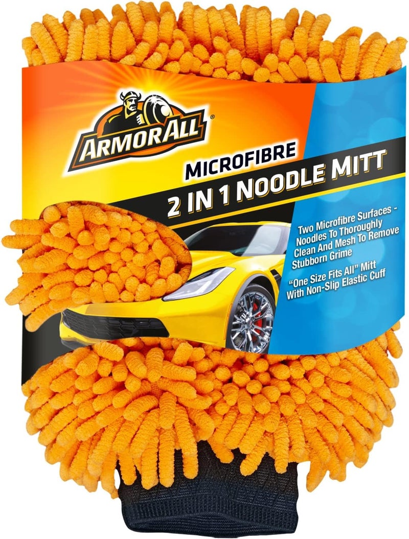 Armor All Microfibre 2 in 1 Noodle Wash Mitt - Image 1