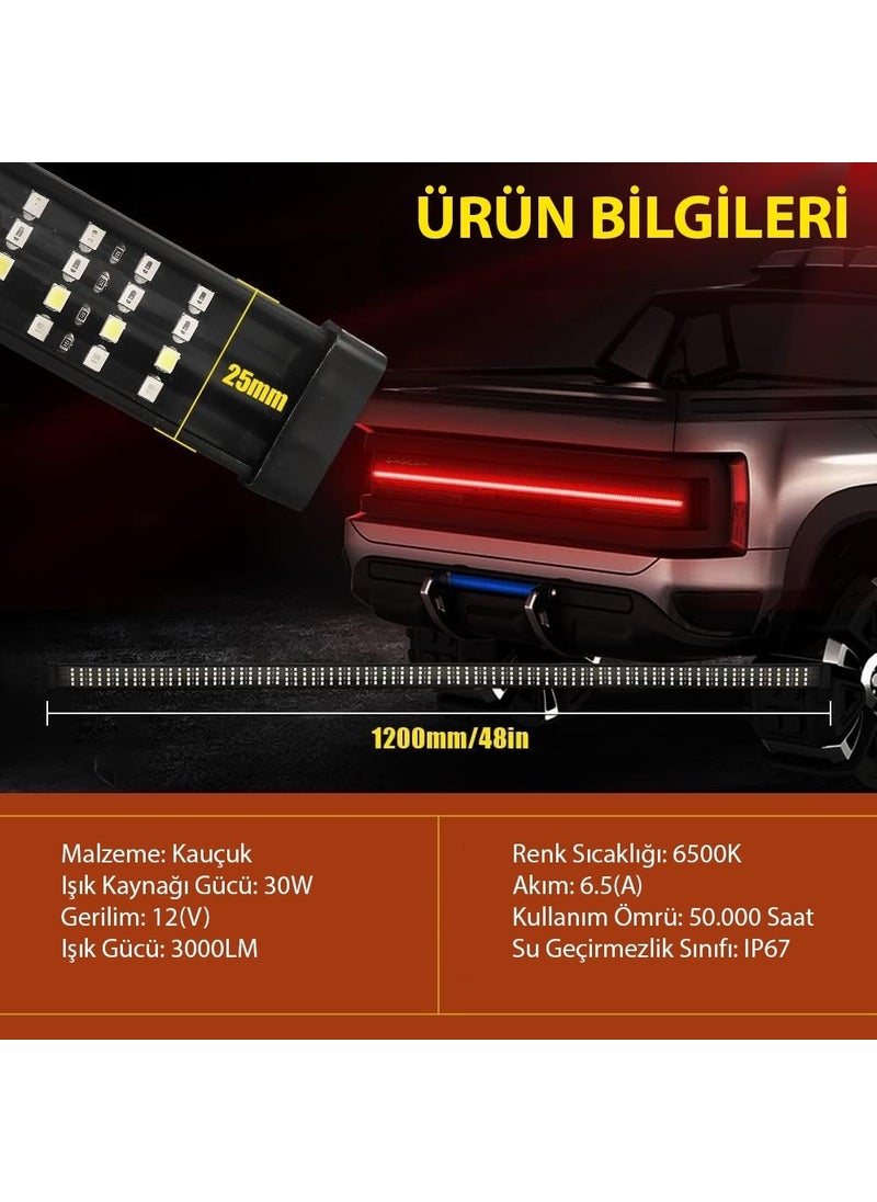 Techmaster Pick Up Off Road 4x4 Luggage 4 Rows Sliding LED Signal 5 Modes 120CM  - Image 2