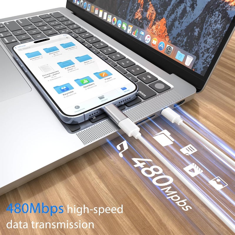 Tobfit Tobfit Lightning to USB C Adapter (2pack) - Lightning to USB C, Supports Fast Charging for iPhone 15 Pro Max, Pad, MacBook, Samsung Galaxy S24 S23 S22, Pixel - Image 5