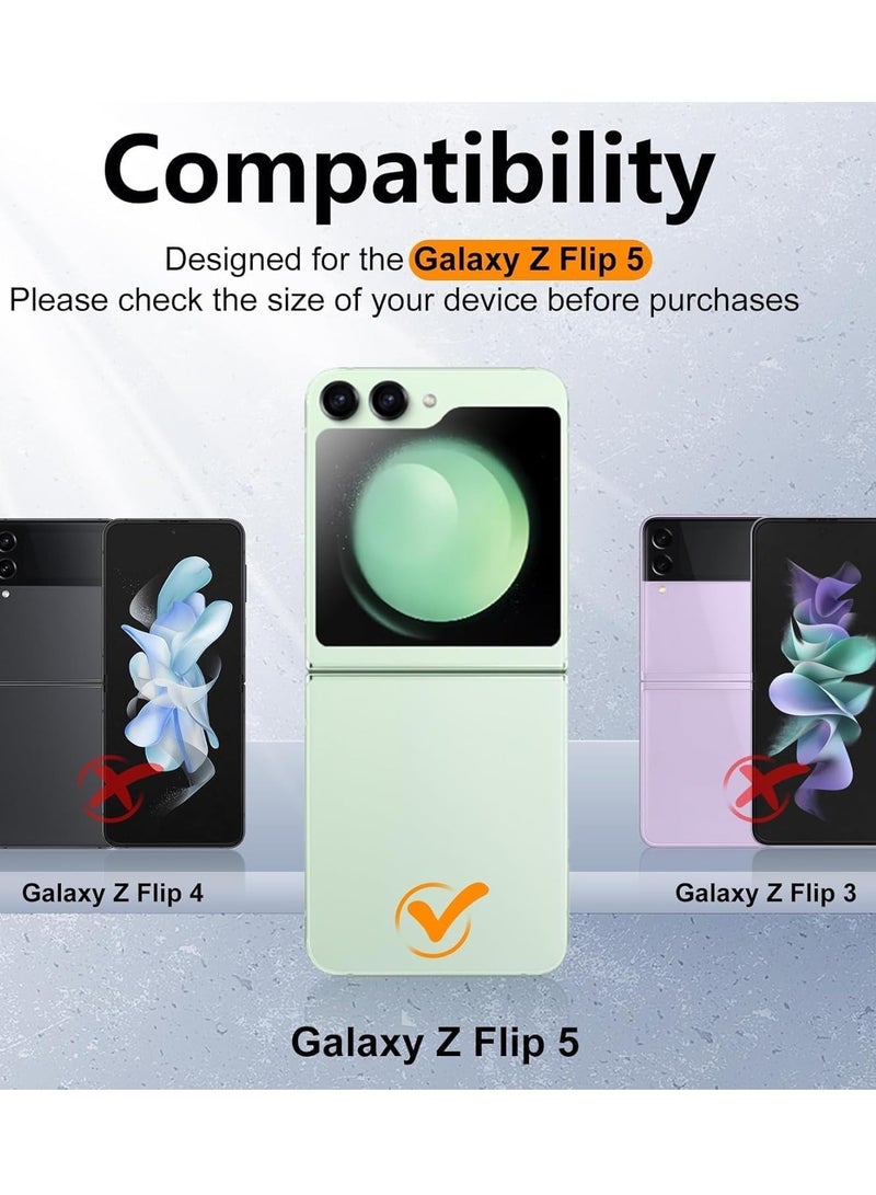 Houmt Samsung Galaxy Z Flip 5 Case Cover Magnetic Cover Support Wireless Charging Hard PC Shockproof Protection Anti Scratch Phone Case for Galaxy Z Flip 5 - Image 3