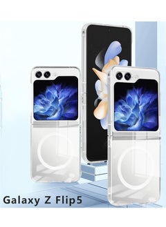 Houmt Samsung Galaxy Z Flip 5 Case Cover Magnetic Cover Support Wireless Charging Hard PC Shockproof Protection Anti Scratch Phone Case for Galaxy Z Flip 5  - Image 4