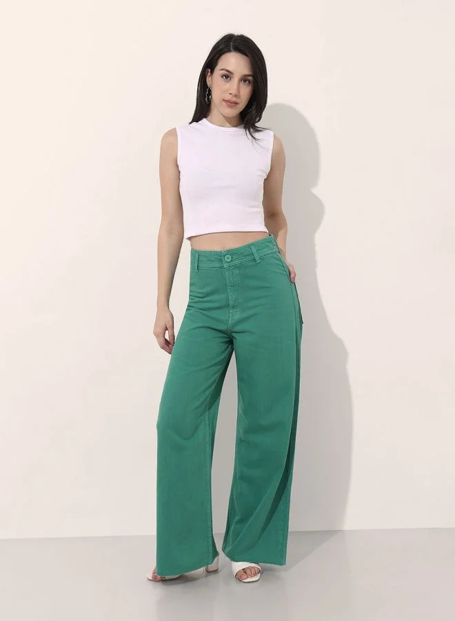 Freehand Women Bootcut Solid High Rise Jeans