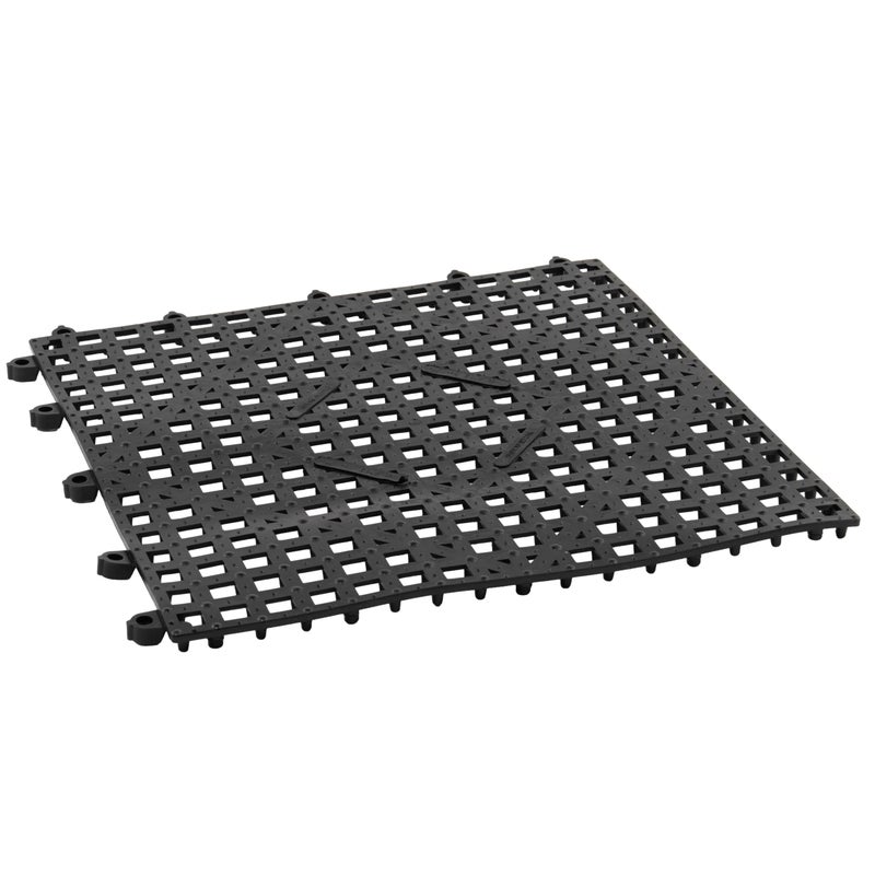 Winco Interlocking Bar Mat, 12 by 12-Inch, Dark Smoke,Black,Medium - Image 2