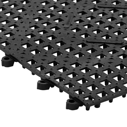 Winco Interlocking Bar Mat, 12 by 12-Inch, Dark Smoke,Black,Medium - Image 5