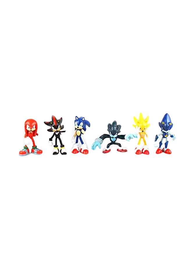 NIBEMINENT 6-Piece Sonic Miniature Toy Set SM-02 2.5x2.5x7centimeter - Image 1