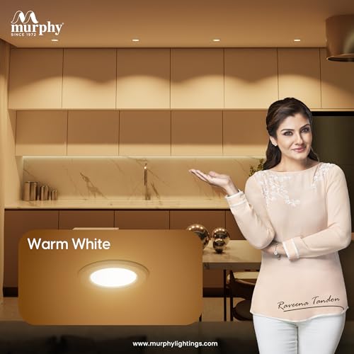 Murphy Polycarbonate Vivo 7-Watts Round Led Panel Conceal Down Light (Warm White) -Pack Of 4 - Image 5