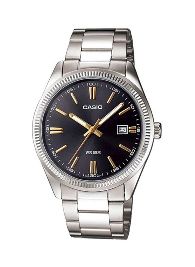 CASIO Men Enticer Analog Watch MTP-1302D-1A2 - 39 mm - Silver - Image 1