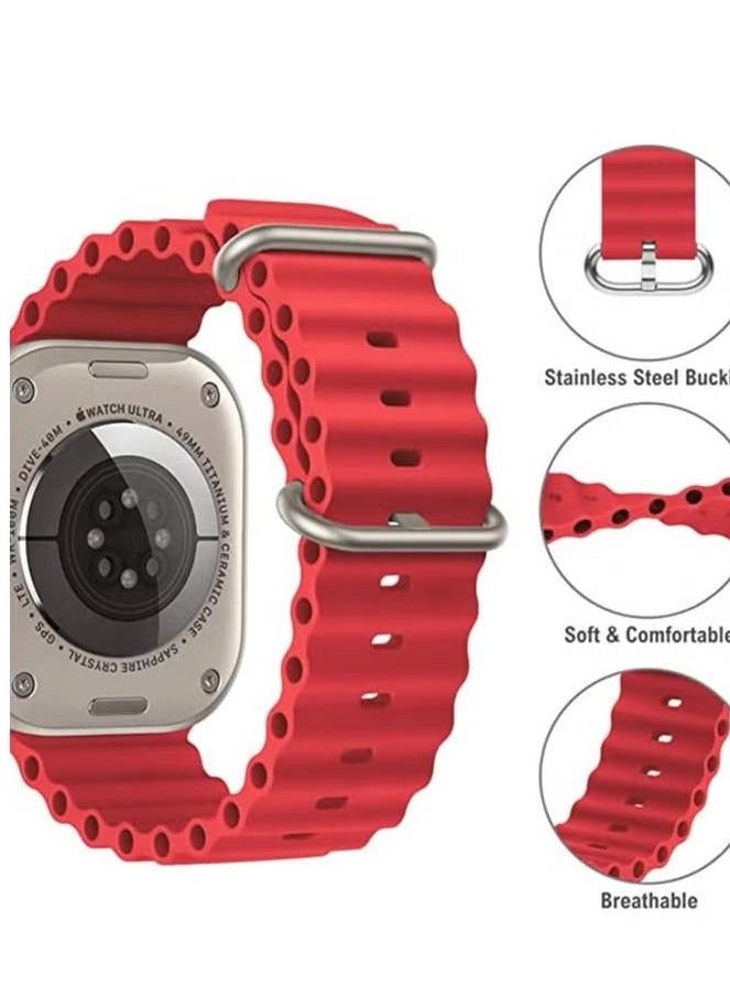 LIXES Alpine Loop Compatible for Apple Watch Band Ultra 49mm45mm 44mm 42mm, for Nylon Sport Solo Loop Woven Wristband, replacement Strap for iWatch Series 8/7/6/5/4/3/2/1/SE/Ultra Women Men - Image 3