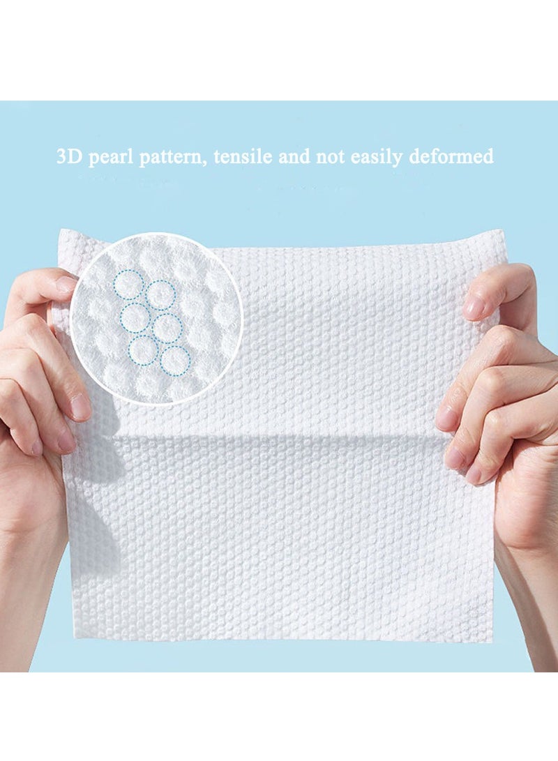 general 2 Pack Disposable Face Towel, Extra Thick Cotton Face Cloths, 100% Cotton Lint-Free Unscented Dry Wipe Facial Tissue, Make Up Removing Facial Tissue Ultra Soft, for Sensitive Skin - Image 5