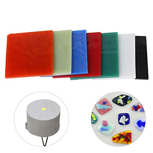 Hztyyier Glass Fusing Sheets for Microwave Kiln Fusing Supply DIY Jewelry Making Accessories, 7 Colors - Image 3