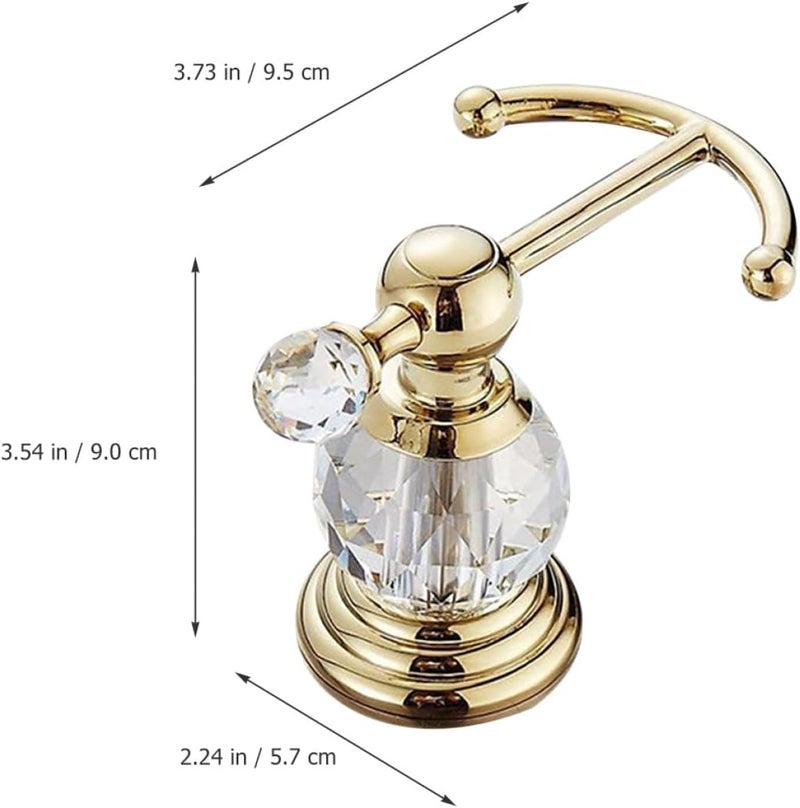 Gold Crystal Robe Hook and Wall Towel Hanger, Punching Heavy Duty Clothes Hook for Bathroom and Closet, Wall-Mounted Kitchen and Door Behind Organizer - Image 2
