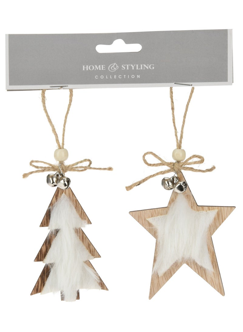 Koopman Christmas Hangdeco 9Cm Set Of 2 Assorted 1 Piece - Image 2