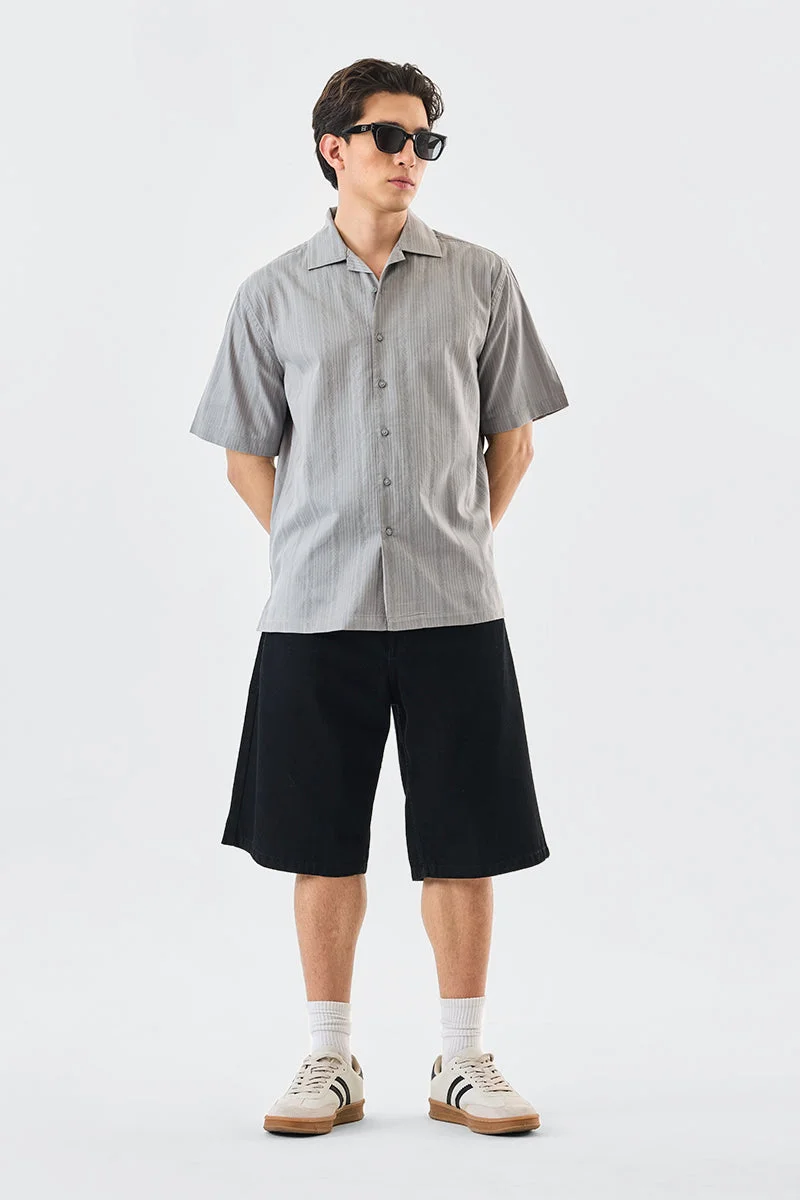 SNITCH Textured Box Fit 100% Cotton Shirt