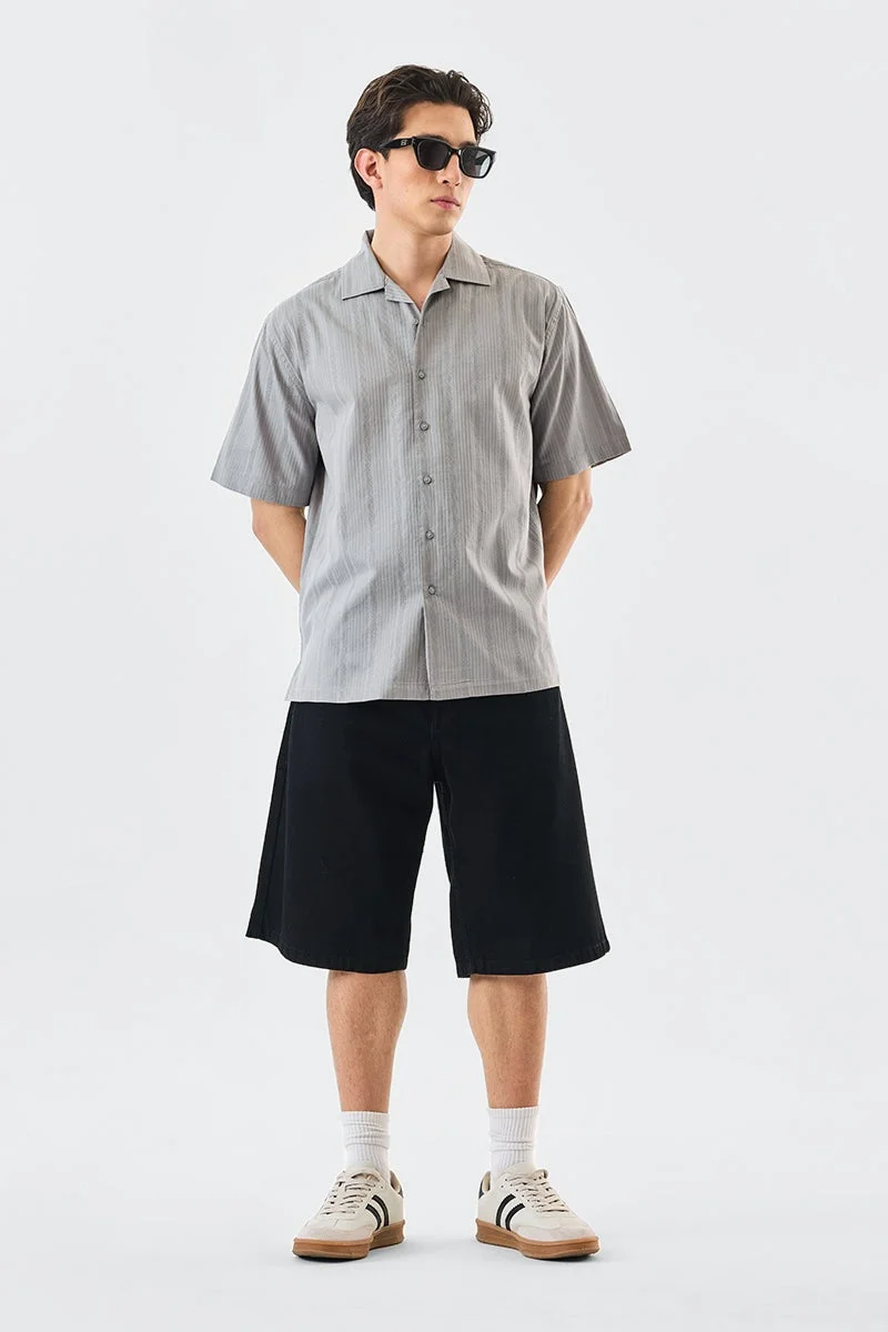 SNITCH Textured Box Fit 100% Cotton Shirt