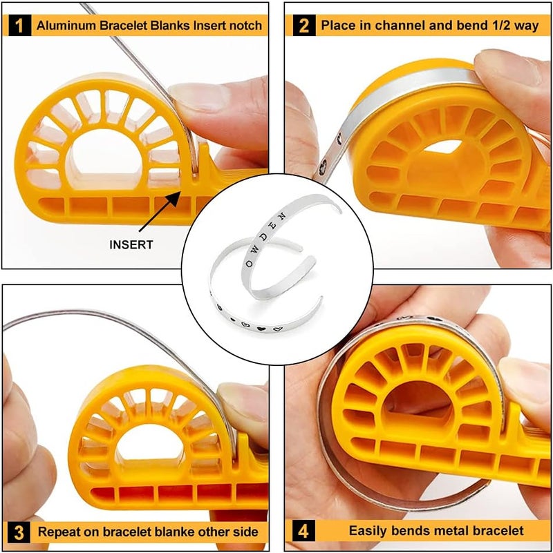 OWDEN Premium Metal Stamping Bracelet blanks,Width:1/4 inch and Length: 6 inch, Thickness: 1.5mm,20Pack Aluminum Bracelet Blanks for Jewelry Stamps Working. - Image 5