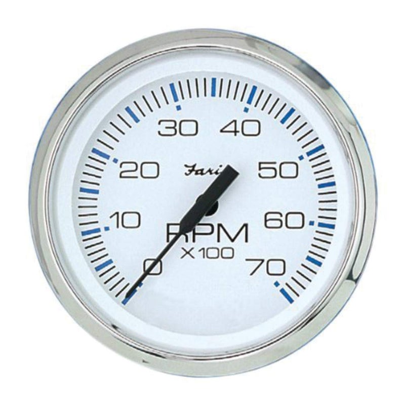 Faria 33817 Chesapeake Stainless Steel Tachometer 7000 RPM 4 White