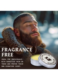 Beard Balm For Men - Leave In Beard Conditioner - Unscented Beard Styling Balm Made With Naturally Derived Beard Butter, Argan & Jojoba Beard Oils Styles (2 Ounce (Pack Of 1), Unscented)